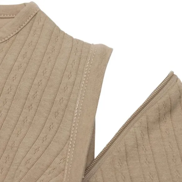 Jollein Slaapzak Zomer Met Afritsbare Mouw - 60 cm - Ajour Biscuit