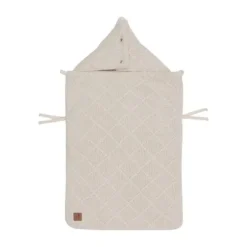 Jollein Voetenzak 3/5 Punts - Groep 0+ - Check Knit - Oatmeal