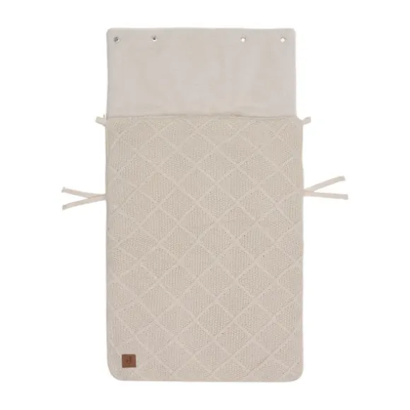 Jollein Voetenzak 3/5 Punts - Groep 0+ - Check Knit - Oatmeal