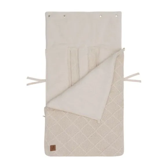 Jollein Voetenzak 3/5 Punts - Groep 0+ - Check Knit - Oatmeal