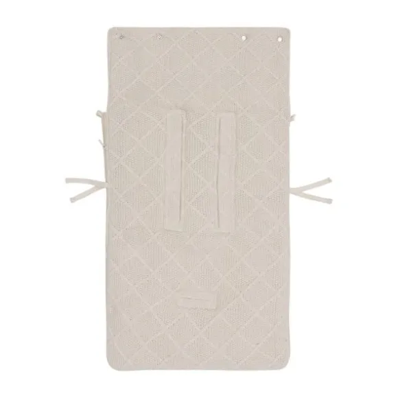 Jollein Voetenzak 3/5 Punts - Groep 0+ - Check Knit - Oatmeal