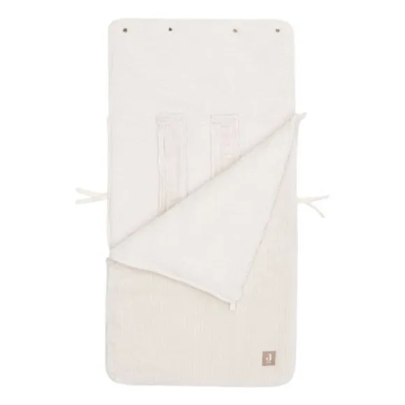 Jollein Voetenzak Groep 0+ 3/5‑Punts Gordel - Cloudy Rib - Oatmeal