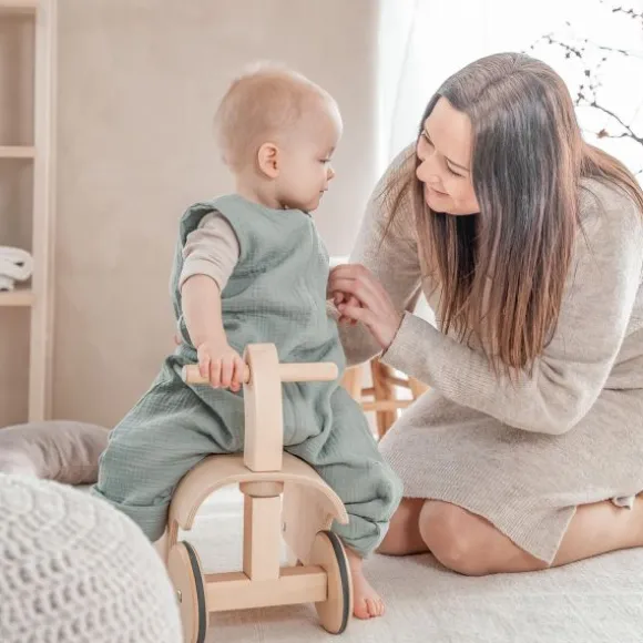 Julius Zöllner Muslin Jumper Slaapoverall - Sand - Maat 80