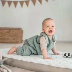 Julius Zöllner Muslin Jumper Slaapoverall - Sand - Maat 80