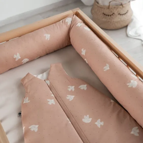 Julius Zöllner Organic Slaapzak – Roze – Birdy – Maat 70
