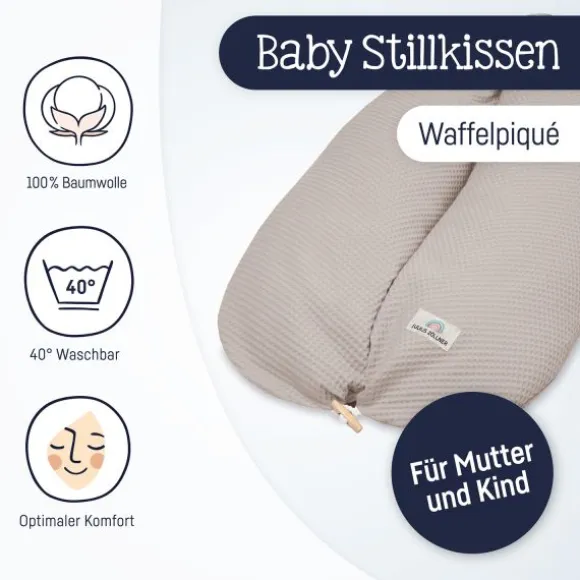 Julius Zöllner Voedingskussenhoes - Waffelpiqué - Seashell - 190 cm