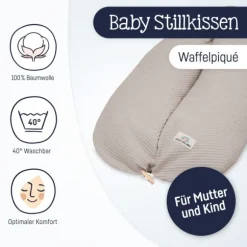 Julius Zöllner Voedingskussen - Waffelpiqué - Seashell - 190 cm