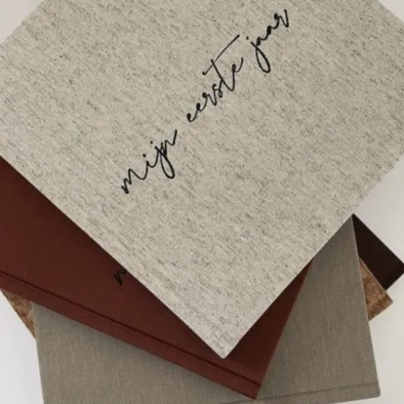 Kidooz Mijn Eerste Jaar Boek Linnen Nature