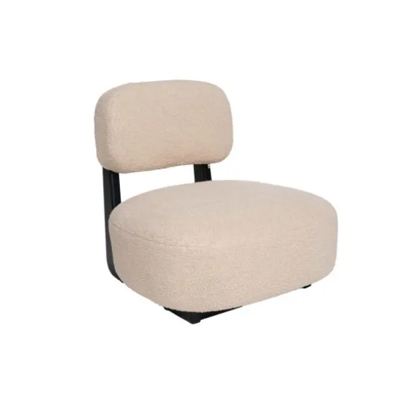 KidsDepot Kinderfauteuil - Brad - Crème/Zwart