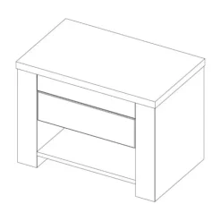 Kidsmill Alaska Nachtkastje Wit Hoogglans