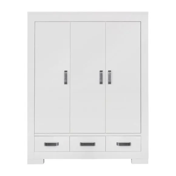 Kidsmill Brent Kledingkast 3-Deurs Wit