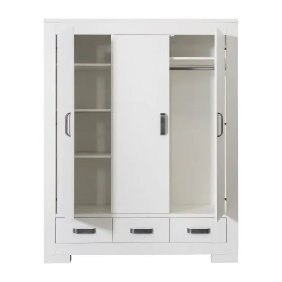 Kidsmill Brent Kledingkast 3-Deurs Wit