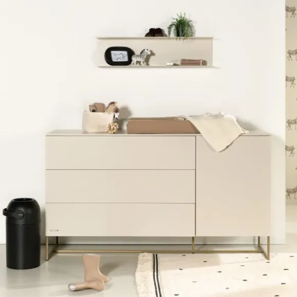 Kidsmill Intense II Commode XL - Oatmeal / Patinated Brass