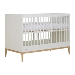 Kidsmill Intense II Babykamer Mat Wit / Eiken | Ledikant 60 x 120 cm + Commode