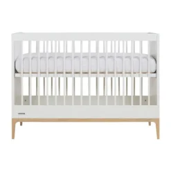 Kidsmill Intense II Babykamer Mat Wit / Eiken | Ledikant 60 x 120 cm + Commode