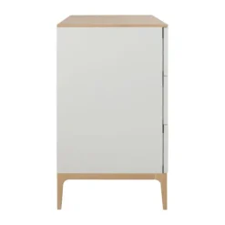 Kidsmill Intense II Babykamer Mat Wit / Eiken | Ledikant 60 x 120 cm + Commode