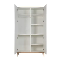 Kidsmill Intense II Babykamer Mat Wit / Eiken | Ledikant 60 x 120 cm + Commode