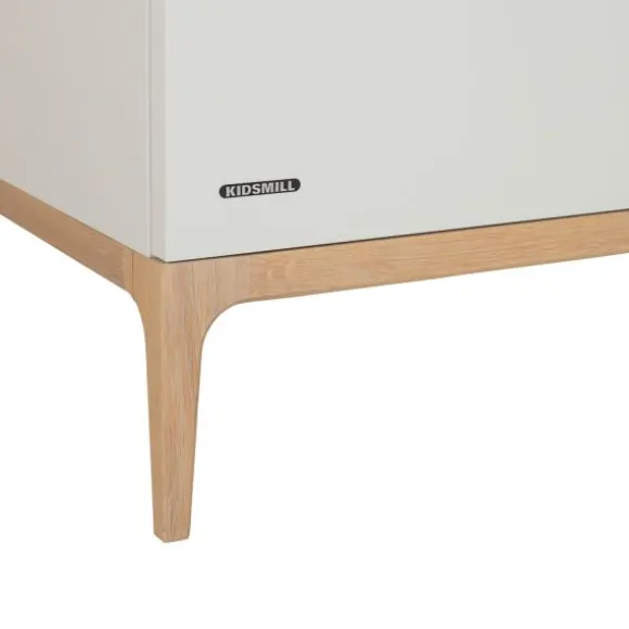 Kidsmill Intense II Babykamer Mat Wit / Eiken | Ledikant 60 x 120 cm + Commode