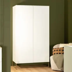 Kidsmill Intense II Babykamer Wit / Patinated Brass | Ledikant 60 x 120 cm + Commode