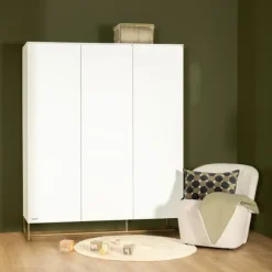 Kidsmill Intense II Babykamer Wit / Patinated Brass | Ledikant 60 x 120 cm + Commode