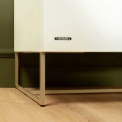 Kidsmill Intense II Babykamer Wit / Patinated Brass | Ledikant 60 x 120 cm + Commode
