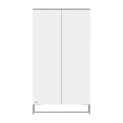 Kidsmill Intense II Babykamer Wit / Patinated Brass | Ledikant 60 x 120 cm + Commode