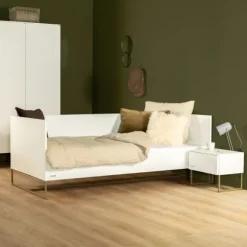 Kidsmill Intense II Bedbank 90 x 200 - Wit / Patinated Brass