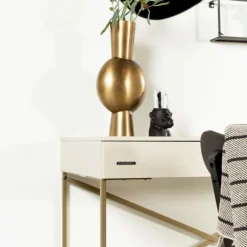 Kidsmill Intense II Bedbank 90 x 200 - Oatmeal / Patinated Brass