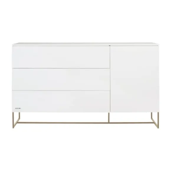 Kidsmill Intense II Commode XL - Wit / Patinated Brass-