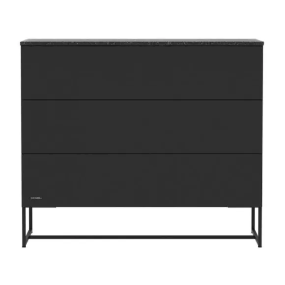 Kidsmill Intense II Commode 3L Mat Zwart - Zwart - Marmer Zwart