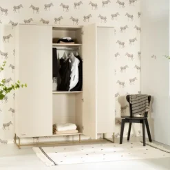 Kidsmill Intense II Kast 3-Deurs - Oatmeal / Patinated Brass