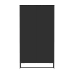 Kidsmill Intense II Kledingkast 2-Deurs Mat Zwart - Zwart - Marmer Zwart