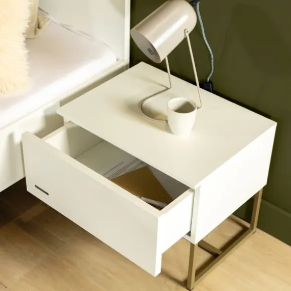 Kidsmill Intense II Nachtkastje - Wit / Patinated Brass