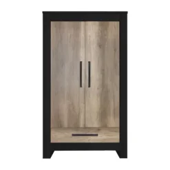 Kidsmill Long Island Kledingkast 2-Deurs Zwart / Oldwood
