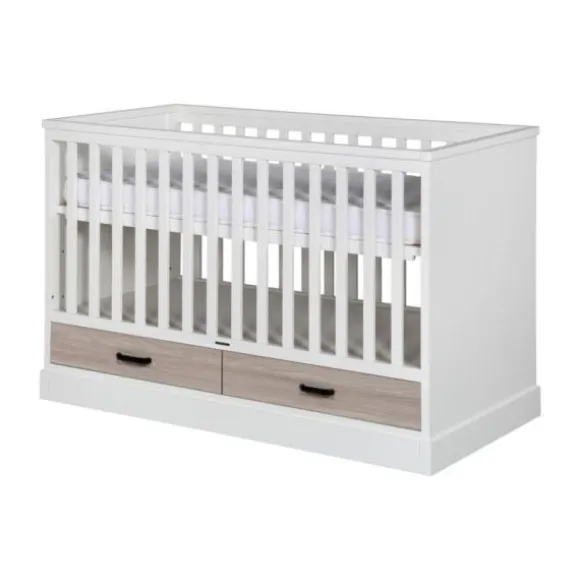 Kidsmill Newport Babybed Wit / Eiken 70 x 140 cm