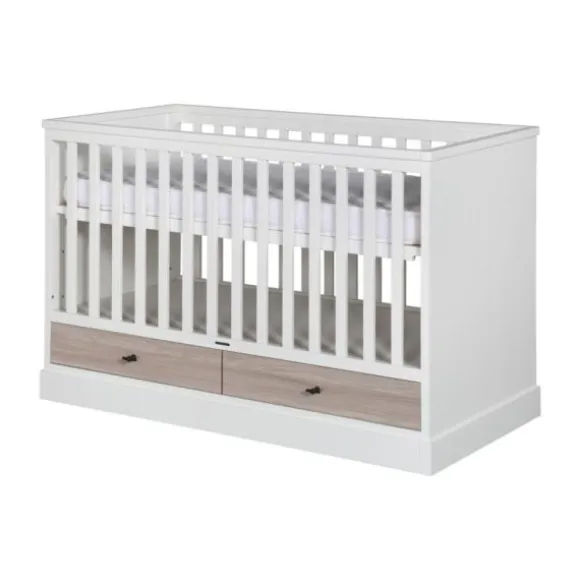 Kidsmill Newport Babybed Wit / Eiken 70 x 140 cm