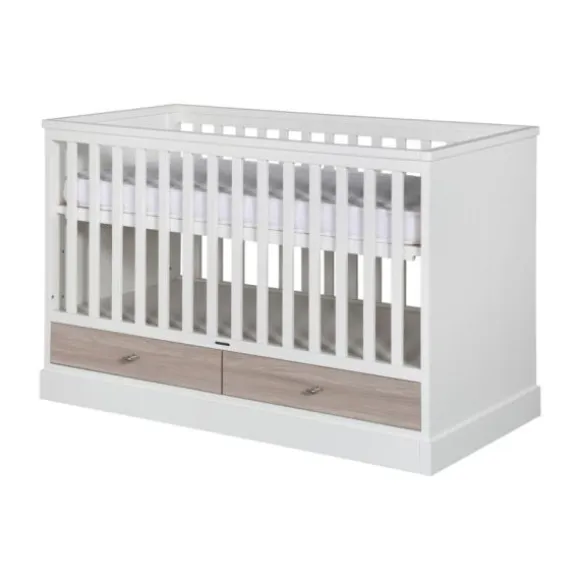 Kidsmill Newport Babybed Wit / Eiken 70 x 140 cm