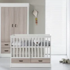 Kidsmill Newport Babybed Wit / Eiken 70 x 140 cm