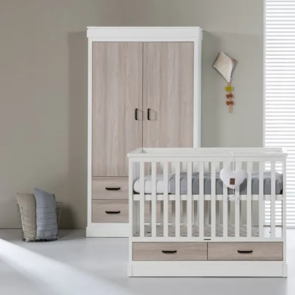 Kidsmill Newport Babybed Wit / Eiken 70 x 140 cm