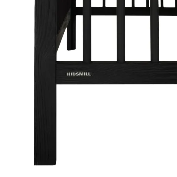 Kidsmill Pure Wood Ledikant Zwart Geborsteld 60 x 120 Cm