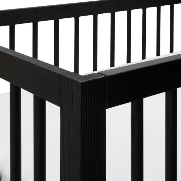 Kidsmill Pure Wood Ledikant Zwart Geborsteld 60 x 120 Cm