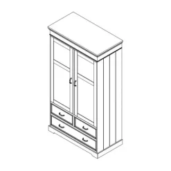 Kidsmill Savigno Kledingkast 2-Deurs Wit Zonder Kruis