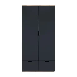 Kidsmill Sepp Kledingkast 2-Deurs Antraciet / Beuken