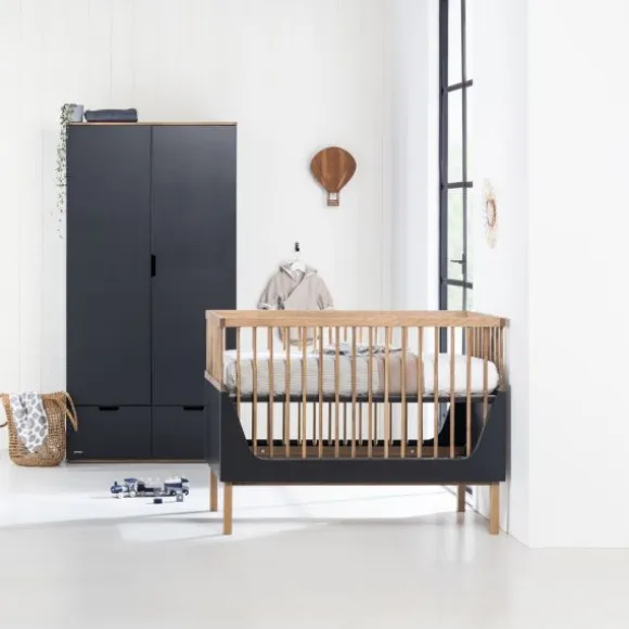 Kidsmill Sepp Kledingkast 2-Deurs Antraciet / Beuken