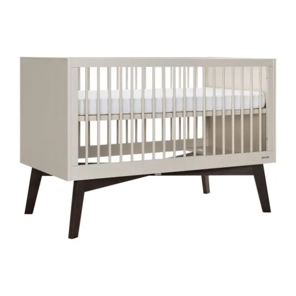 Kidsmill Sixties Babybed Oatmeal / Walnoot 70 x 140 cm