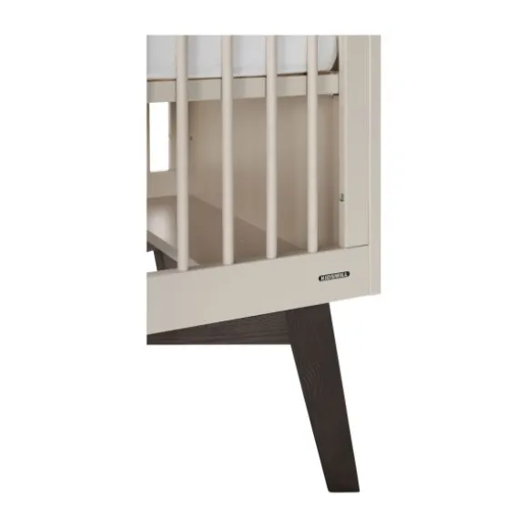 Kidsmill Sixties Babybed Oatmeal / Walnoot 70 x 140 cm