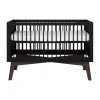 Kidsmill Sixties Babybed Zwart Mat / Walnoot 70 x 140 cm