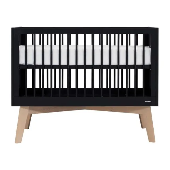 Kidsmill Sixties Babybed Zwart Mat / Naturel 60 x 120 cm