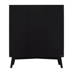 Kidsmill Sixties Kledingkast 3-deurs Zwart Mat