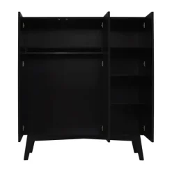 Kidsmill Sixties Kledingkast 3-deurs Zwart Mat